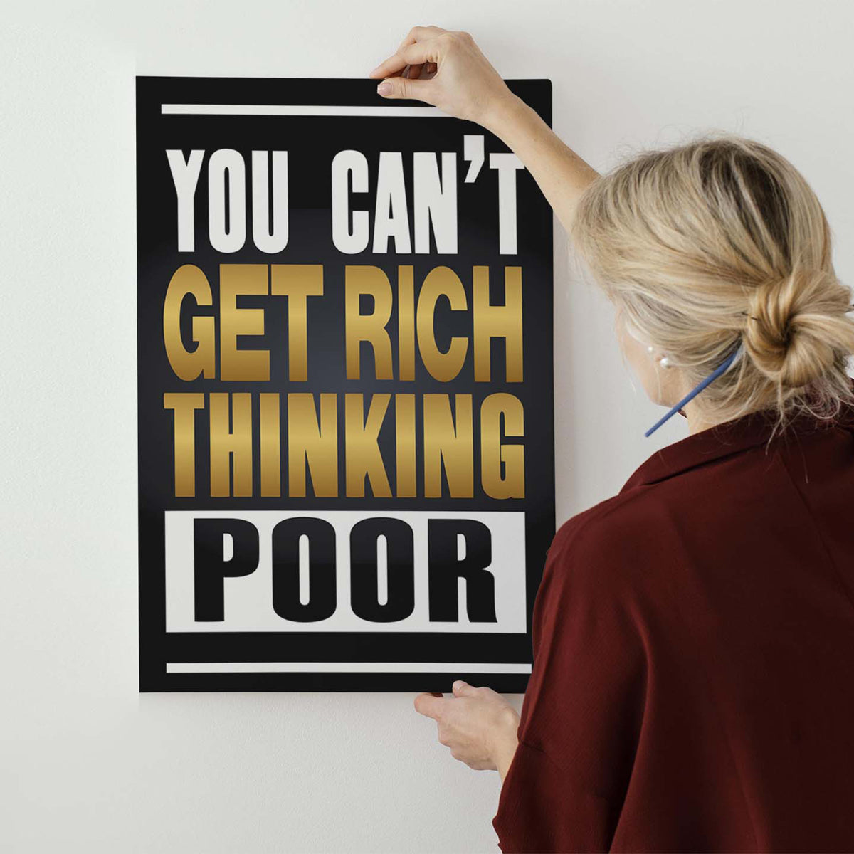 You Cant Get Rich Thinking Poor Canvas - Blanq Canvas